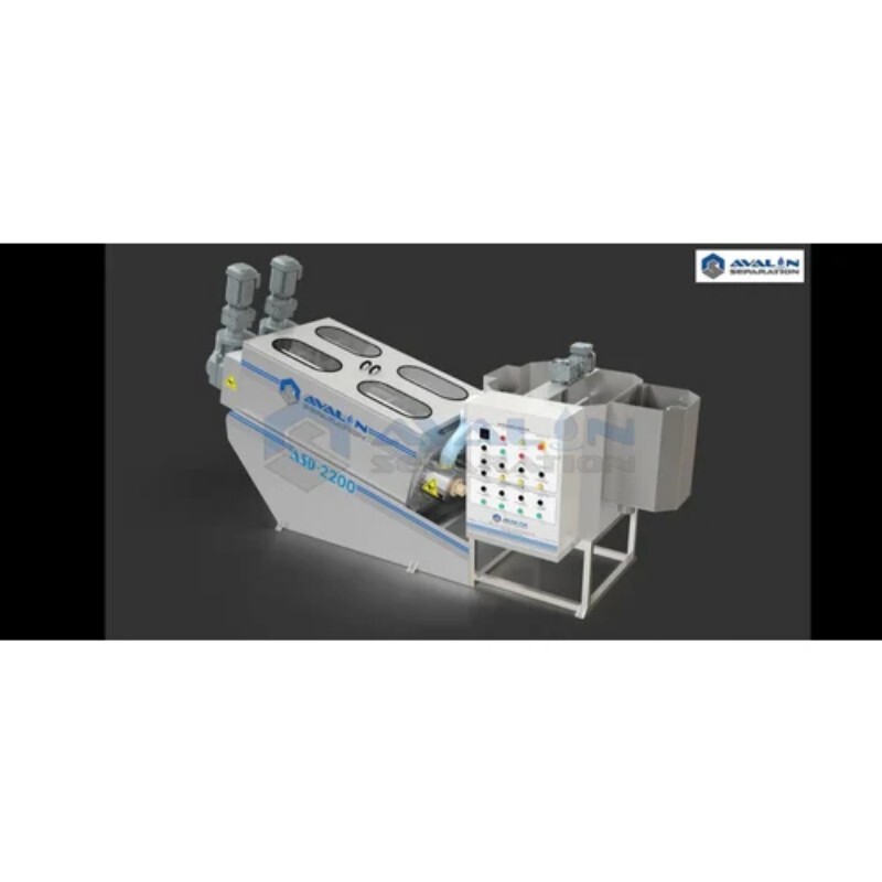 Dewatering Screw Press Machine - Stainless Steel, Full Automatic Operation | High Efficiency Electric Drive, 220-240 Volt Power