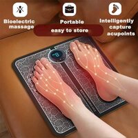 Mitsico Foot Massager Electric Foot Massage Pad Feet Muscle Simulated Massage Therapy for Foot Rechargeable Portable Automatic Folding with 8 Mode/19 Intensity