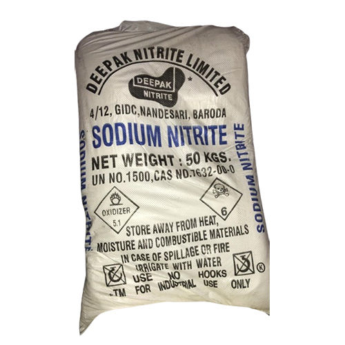 Industrial 50 Kg Sodium Nitrite - Color: White