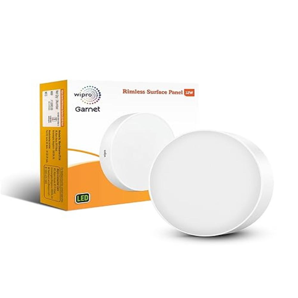 Wipro Garnet 12W Rimless Round Led Surface Panel