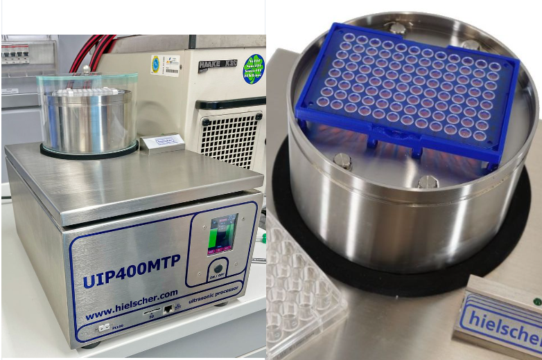 Hielscher -96 well plate Sonicator -UIP400MTP for High-Throughput Sample Preparation