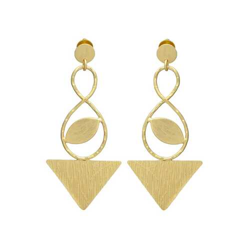 New arrival triangle shaped brass earrings