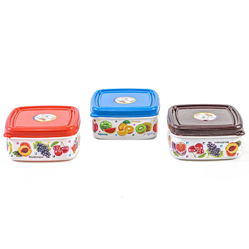 Square Plastic Lunch Box - Color: Different Available