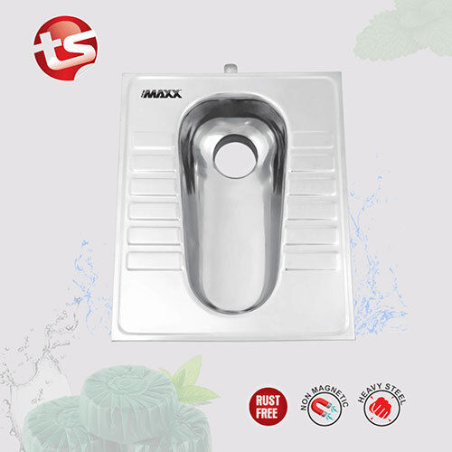 Stainless Steel Indian Toilet Pan - Color: Silver