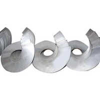 Stainless Steel Screw Flight - Various Sizes Available | Silver Finish For Industrial Conveyor Systems