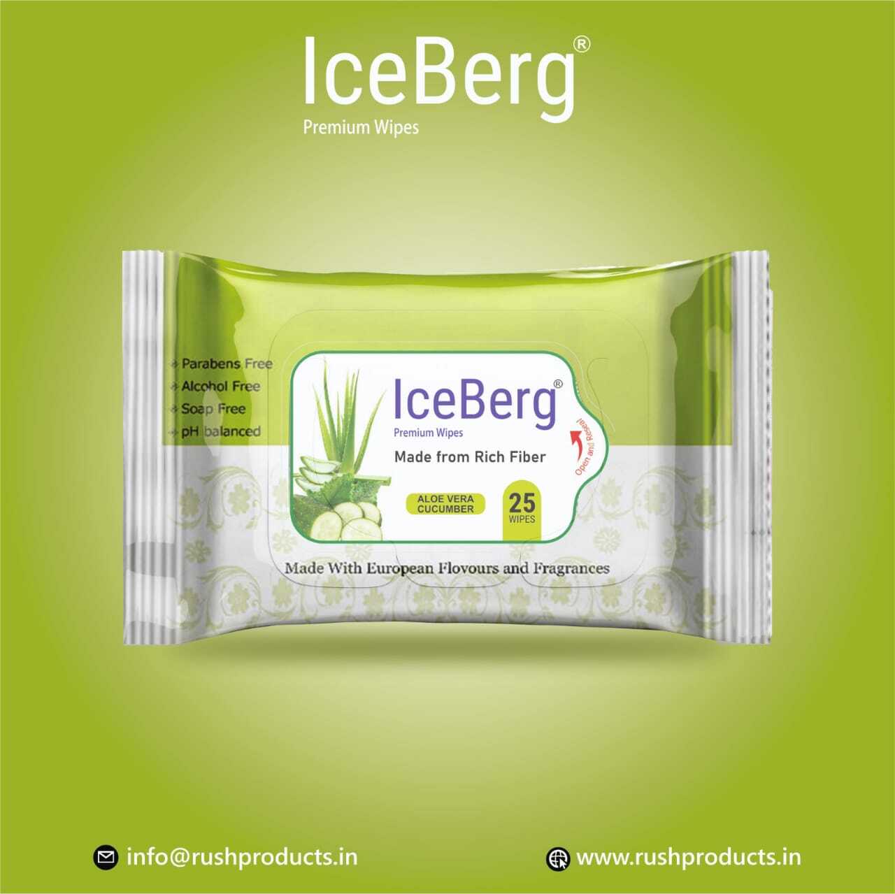 ICEBERG PREMIUM REFRESHING ALOE VERA & CUCUMBER WET WIPES