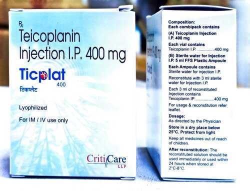 Teicoplanin Injection IP 400MG