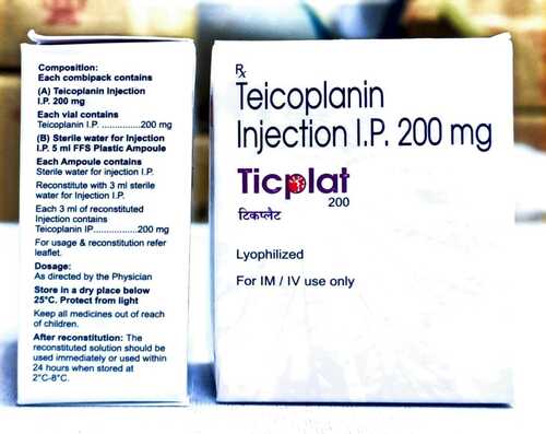 Teicoplanin Injection Ip 200Mg - Dosage Form: As Directed By The Physician