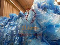 LDPE film on bales blue