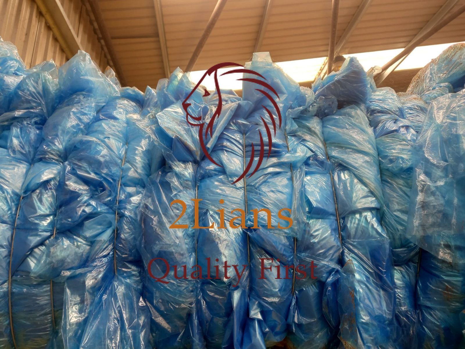 LDPE film on bales blue