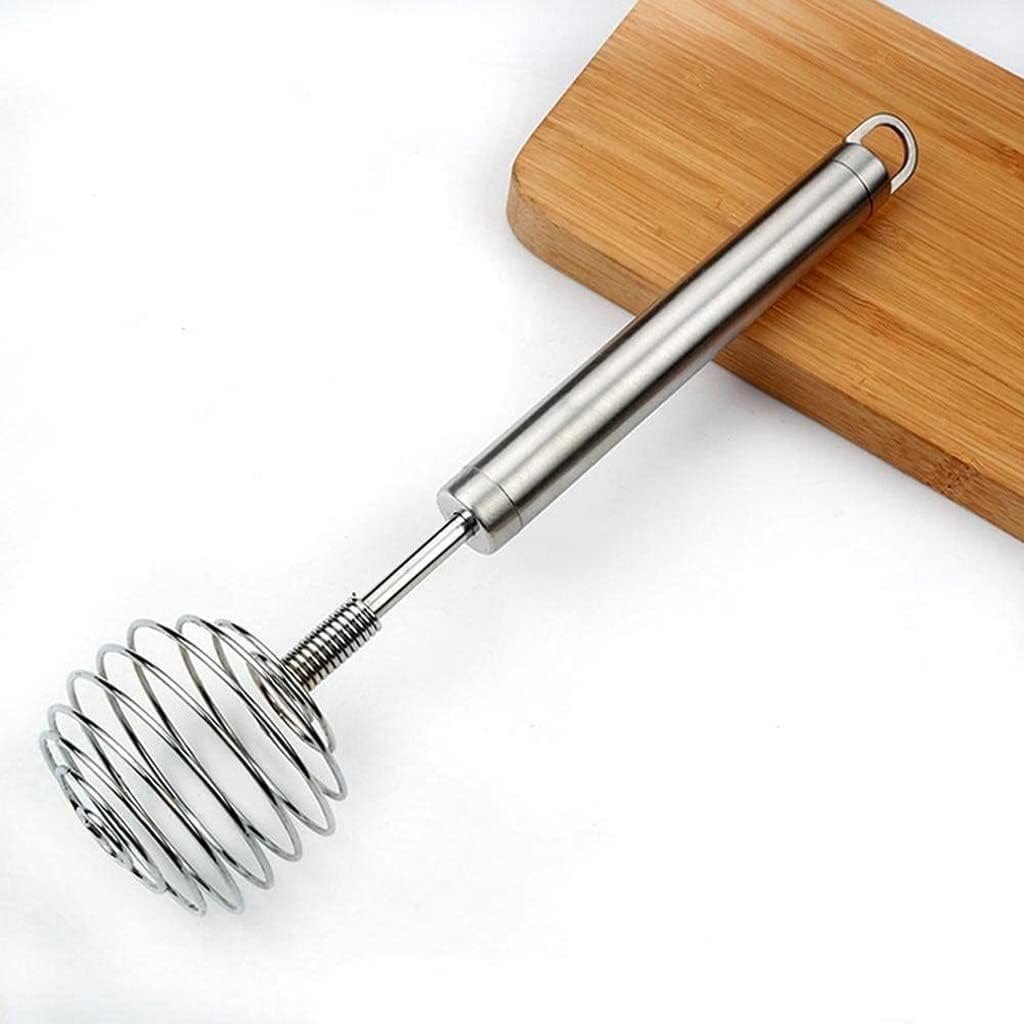 Mitsico Steel Spiral Egg Beater, Coil Spiral Whisk Milk and Egg Beater Kitchen Utensils for Blending