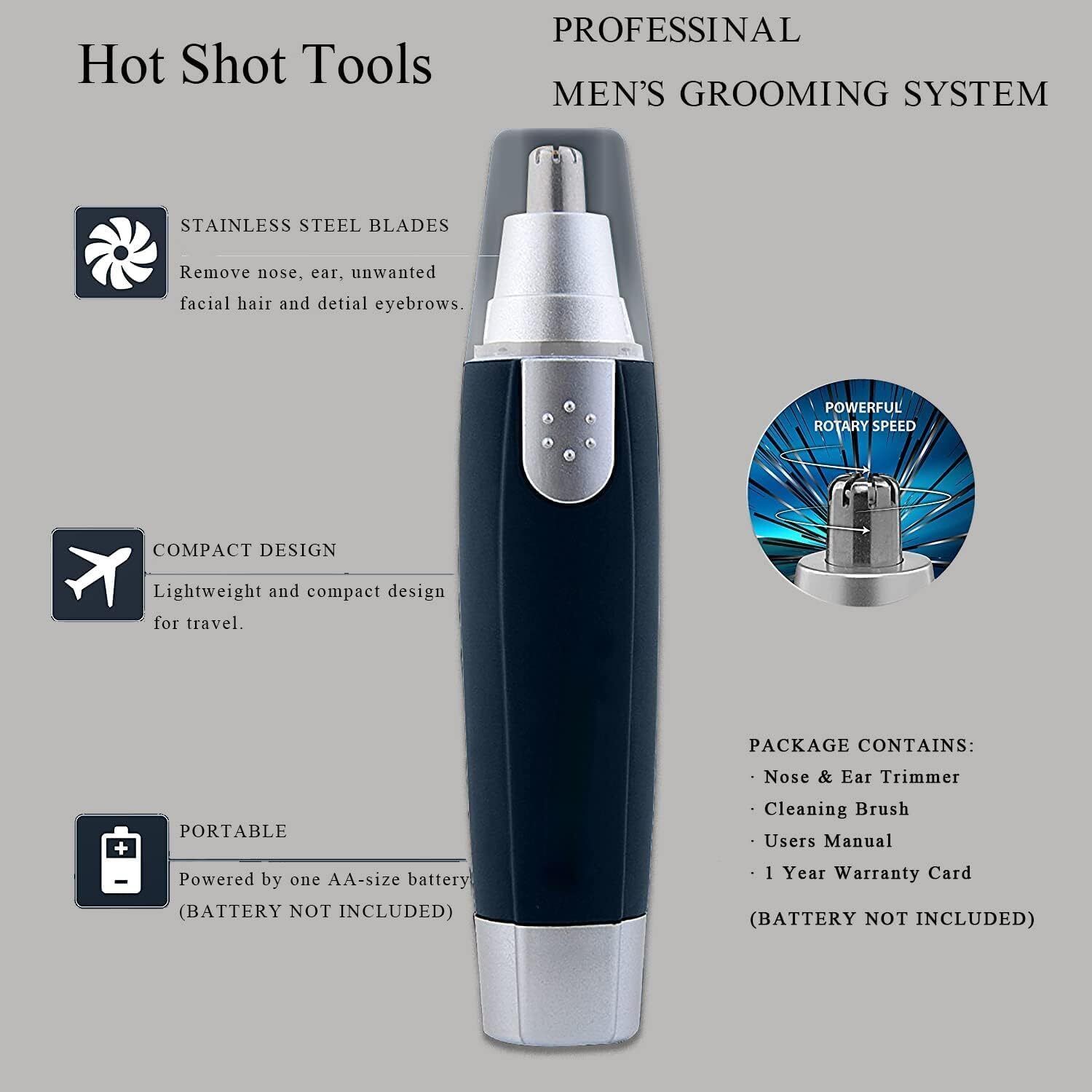 3 in 1 Electric Nose & Ear Hair Trimmer