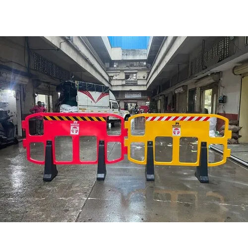 Nilkamal Traffic Barrier  Fence - Color: Yellow & Red