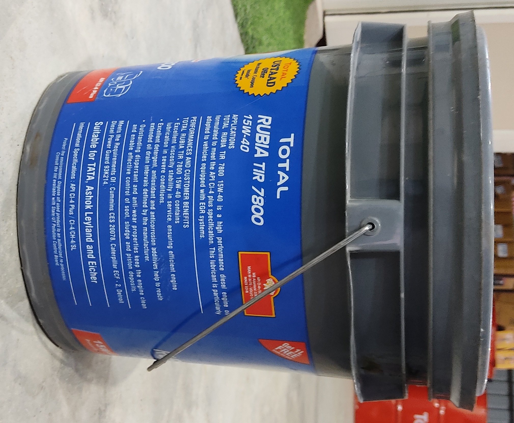 Total Rubia TIR 7800 15W40 15L TOT IN Engine Oil