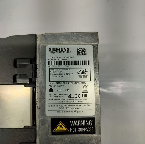 SIEMENS 6SL3210-1PE14-3UL1  POWER MODULE