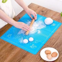 Silicone Roti Mat - Silicone & Fiberglass, 19.7x15.7 Inches, Anti-slip Bottom, Double Thickness, Stain-proof & Non-stick, Multi-color Design