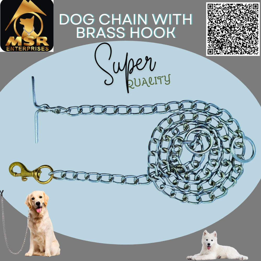 Plain Twisted Iron Dog Chain With Brass Hook