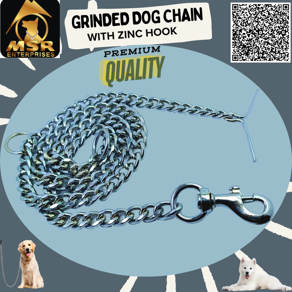 Grinded Twisted Iron Dog Chain With Zinc Hook