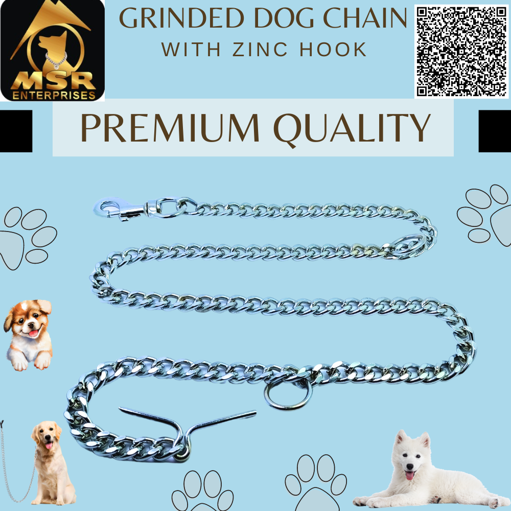 Grinded Twisted Iron Dog Chain With Zinc Hook