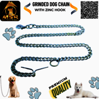 Grinded Twisted Iron Dog Chain With Zinc Hook