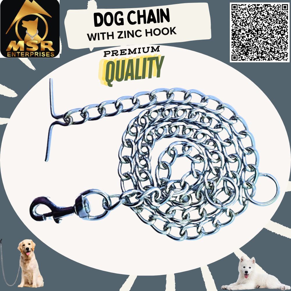 Plain Twisted Iron Dog Chain With Zinc Hook