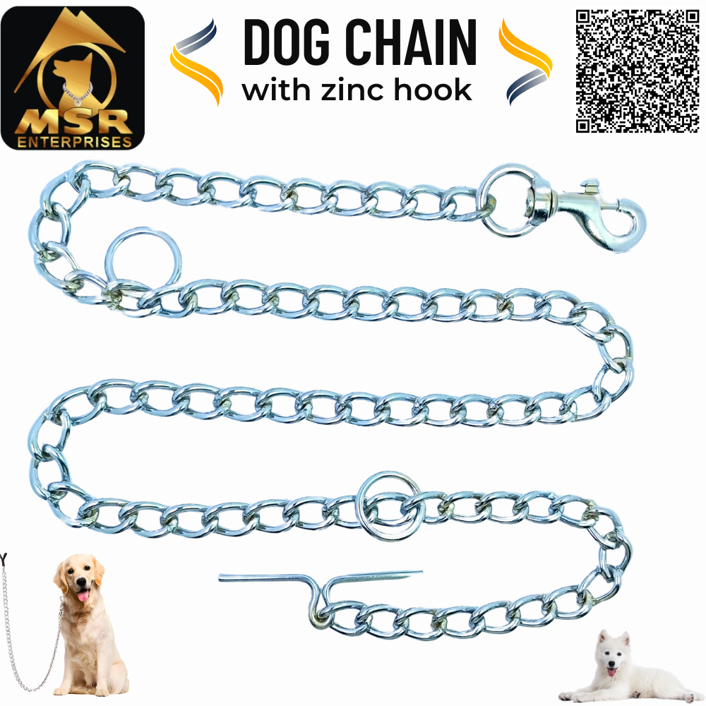 Plain Twisted Iron Dog Chain With Zinc Hook