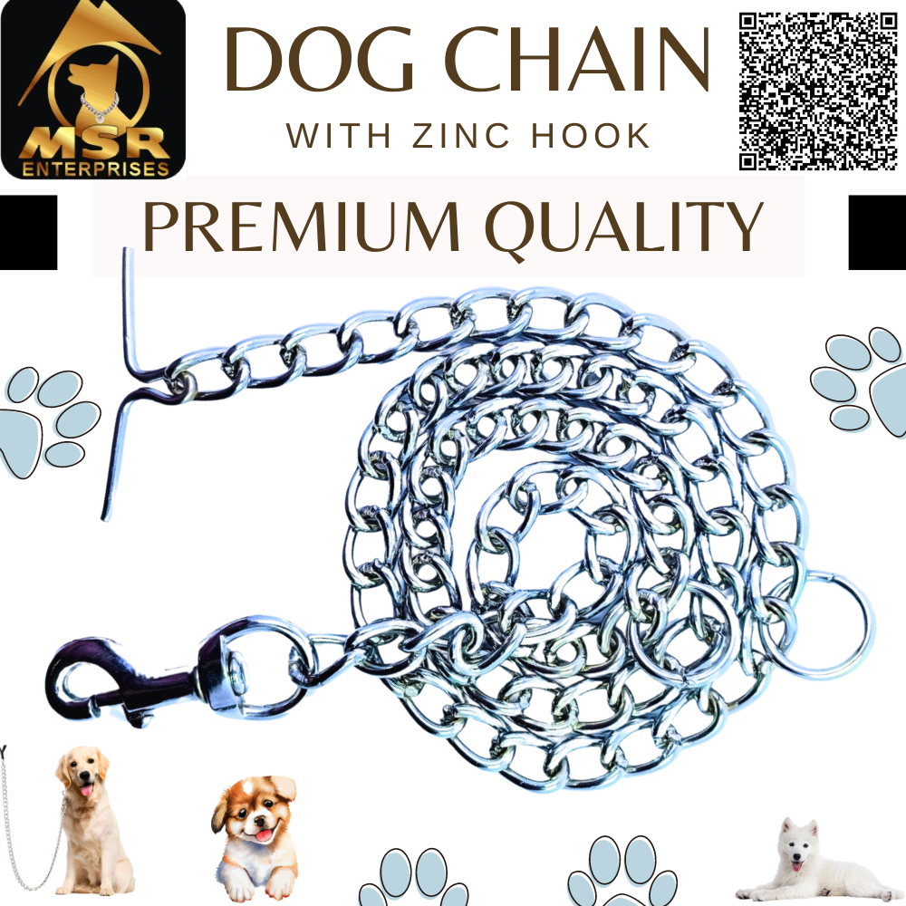 Plain Twisted Iron Dog Chain With Zinc Hook