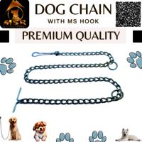 Plain Twisted Iron Dog Chain With MS Hook