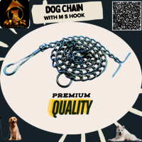 Plain Twisted Iron Dog Chain With MS Hook