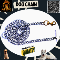 Grinded Twisted Iron Dog Chain With Brass Hook