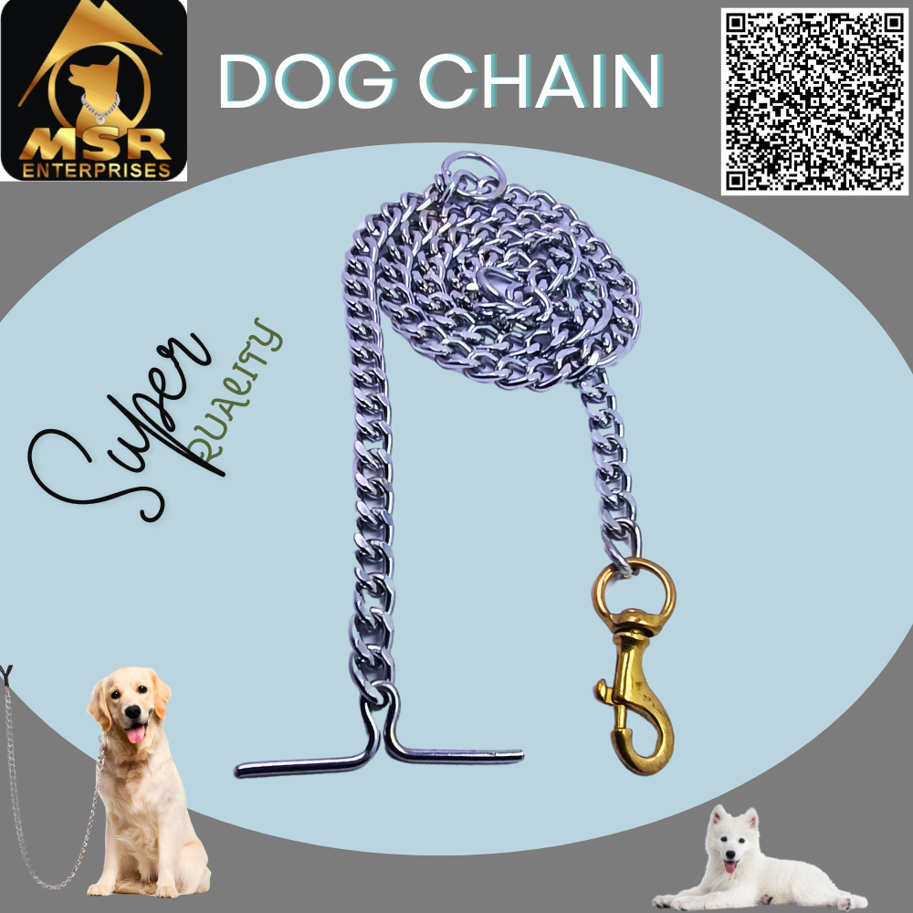 Grinded Twisted Iron Dog Chain With Brass Hook