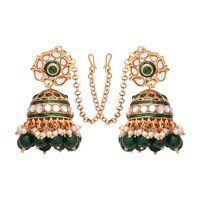 Floral Jhumki |Trendy Floral Jhumki |Kundan Jhumki |Bridal Kundan Earring |Traditional Kundan Jewelry |Meenakari Kundan Jhumki