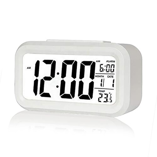 Mitsico Smart Backlight Battery Operated Alarm Table Clock with Automatic Sensor