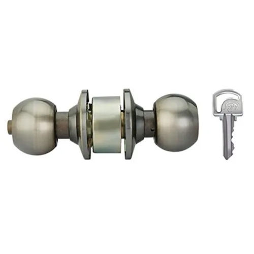 Godrej Classic Cylindrical Key Door Lock - Color: Silver