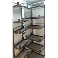 Kitchen Glass Pantry Unit - Color: Silver