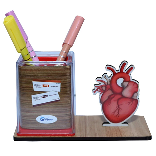 Acrylic Wooden Pen Stand