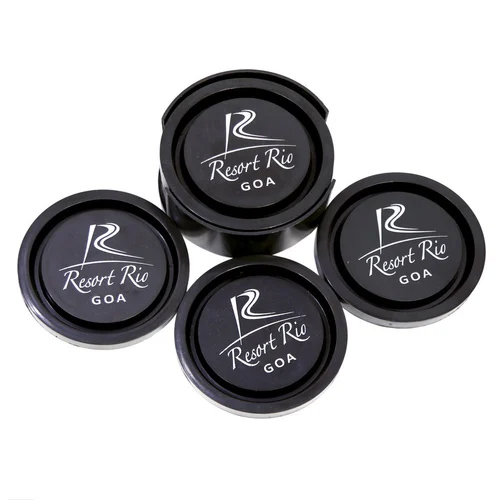 Black Plastic Tea Coaster