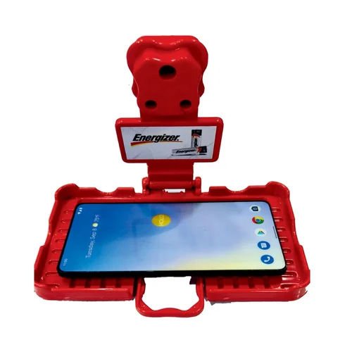 Plastic Mobile Charger Holder - Color: Red