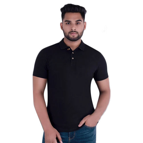 Mens Polo T Shirt - Color: Black