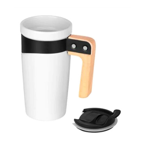 Coffee Mug With Lid - Color: White