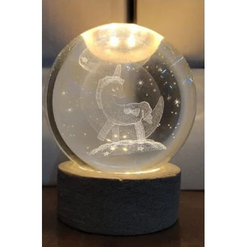 3d Crystal Cube Night Lamp - Color: Brown