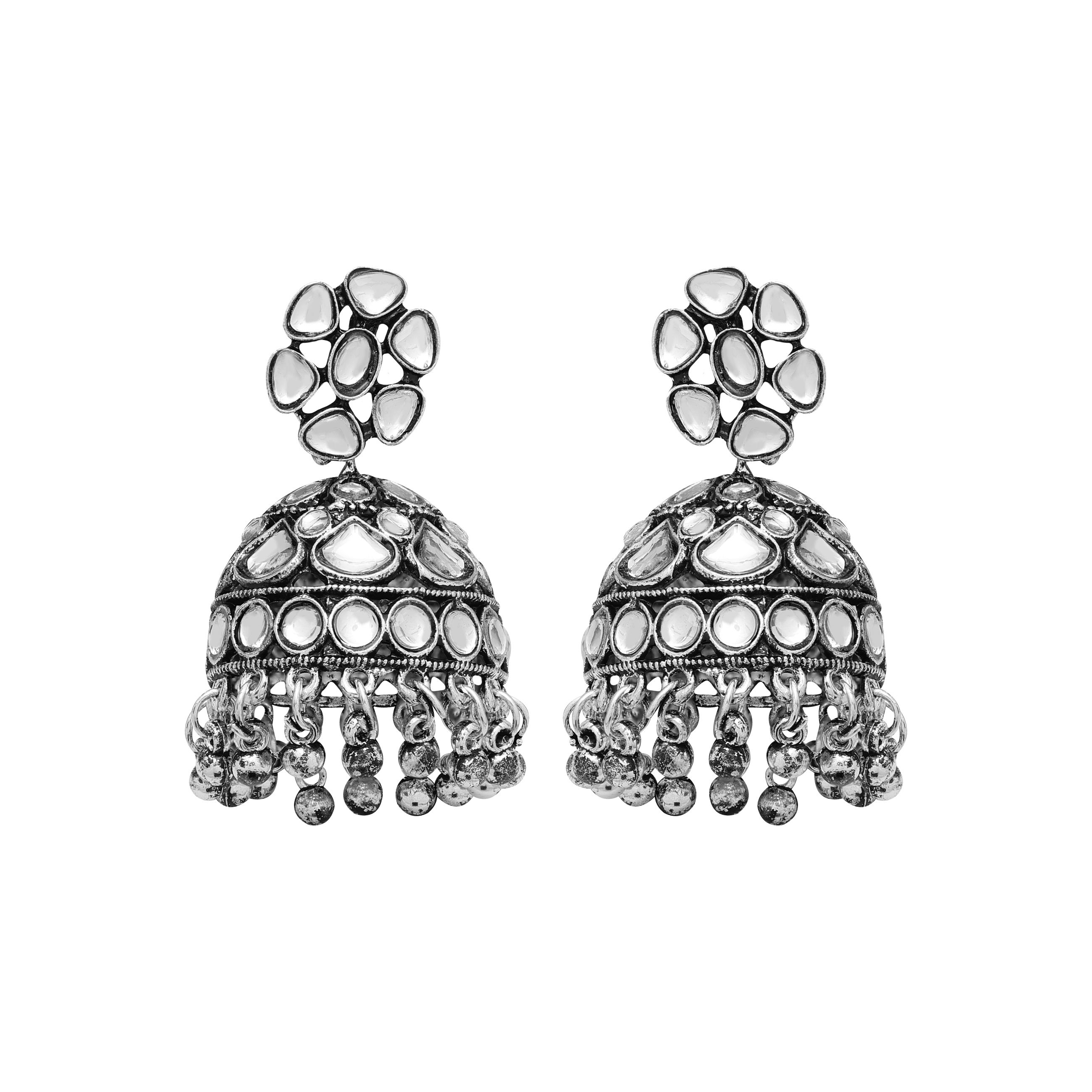 Oxidized Silver Jhumki |Earrings |Jhumki Earring |Trendy Earrings |Jhumki Designs |Traditional Jhumki.