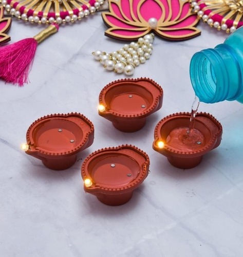 Mitsico Water Sensor Diya Lights Electric Flameless & Smokeless LED Diya, Eco-Friendly Led Diya