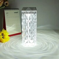 Mitsico Crystal Lamp Humidifier, Color Changing Rose Crystal Diamond LED Table Lamp