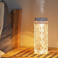 Mitsico Crystal Lamp Humidifier, Color Changing Rose Crystal Diamond LED Table Lamp