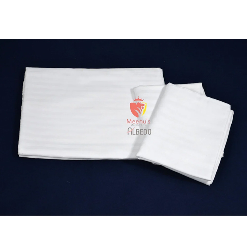 210 TC White Hotel Bed Sheet