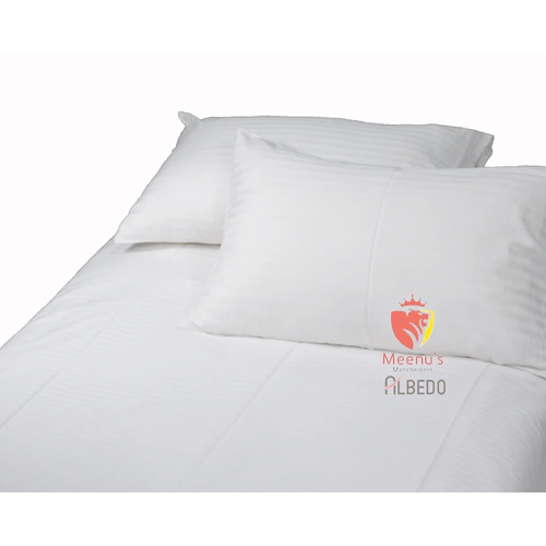 250 TC White Cotton Hotel Bed Sheet