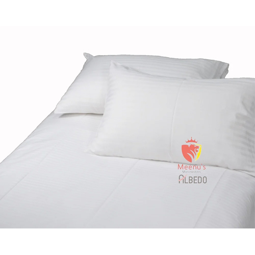 300 TC White Cotton Hotel Bed Sheet