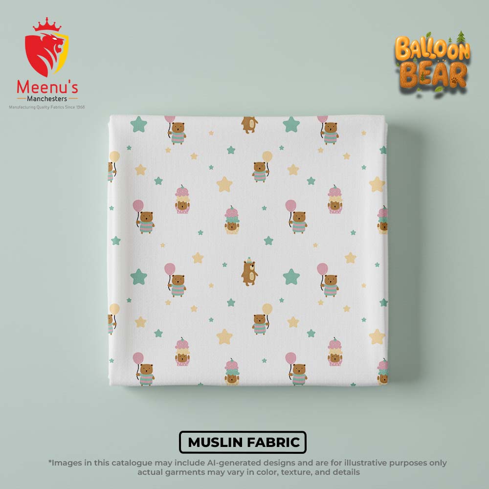 Cotton Muslin Printed Fabric