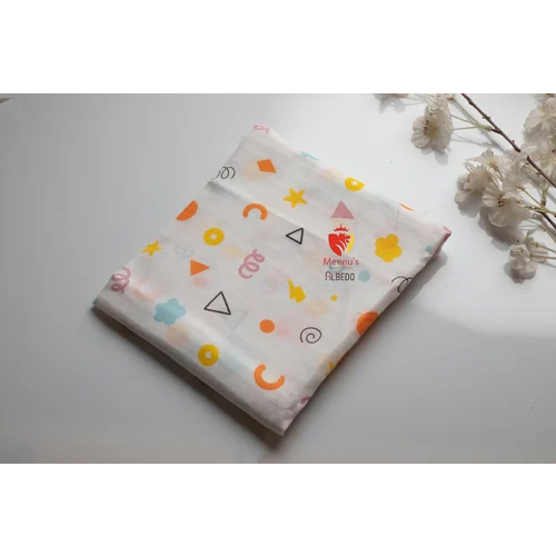 100% Compact Cotton Muslin Baby Print Fabric